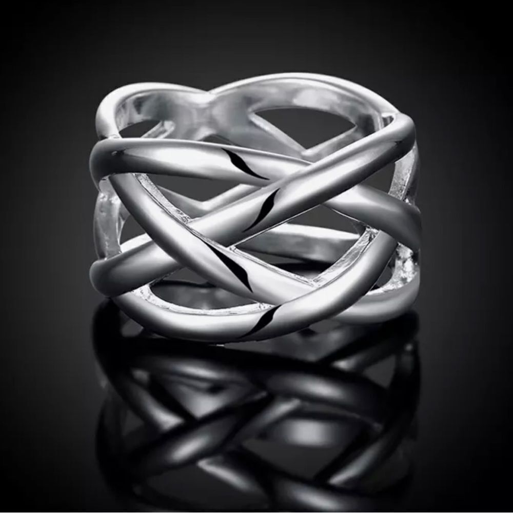 INTERTWINED FASHION RING SS925 - Picture 2 of 3